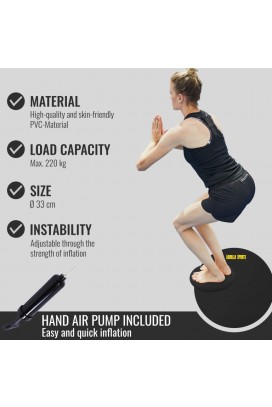 Gorilla Sports Balanční podložka, černá