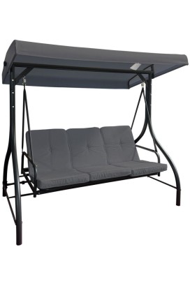 PARIS zahradní houpačka kovová - šedá