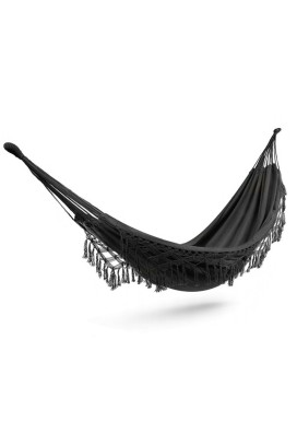 Velká závěsná houpací síť pro dva Hamaka XXL BOHO Baby Mix černá