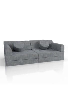 Modulární dětská pohovka s manšestrovým potahem, zelená