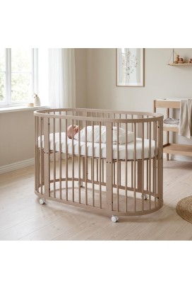 Dětská rostoucí postýlka 3v1 oválná + matrace New Baby kašmírová