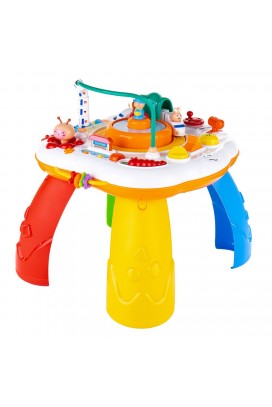 Mluvící a hrající interaktivní stoleček New Baby s jezdícím vláčkem CZ/SK